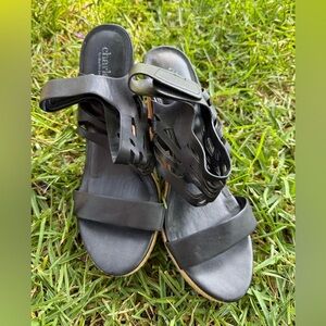 Charles By Charles David Black Strappy Sandals